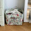 Boho Tyg Förvaringskorg Blommig Quiltad Hopfällbar Stor 7