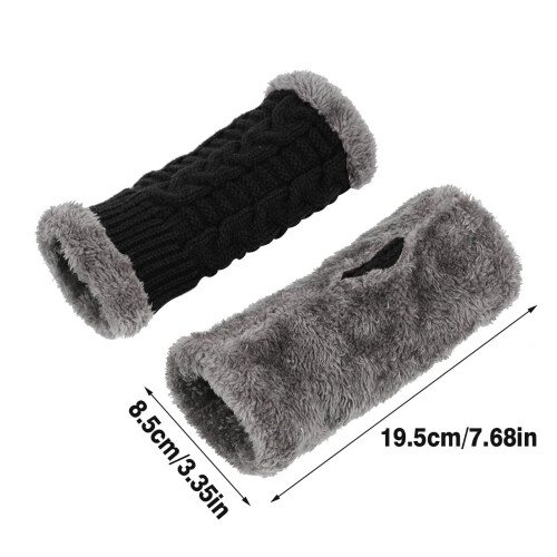 Schwarze Damen-Armstulpen, wärmend, winddicht, elastisch 2