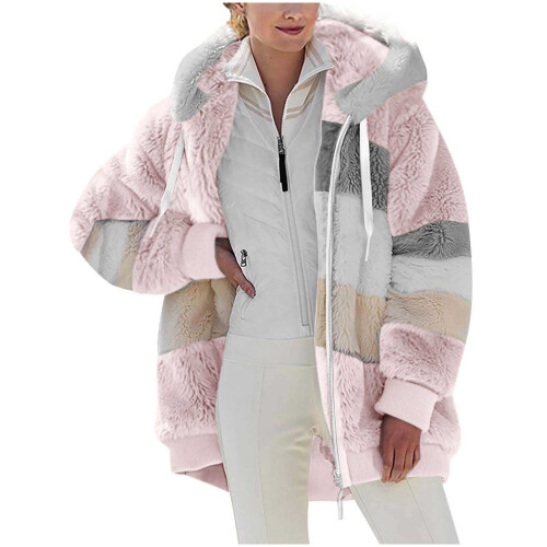 Dame vinterfrakke Plus Size Langærmet Åben Front Løs 1