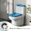 WC-Sitzbezug mit weichem, elastischem Rand, blauer Marmor, goldene Adern 3