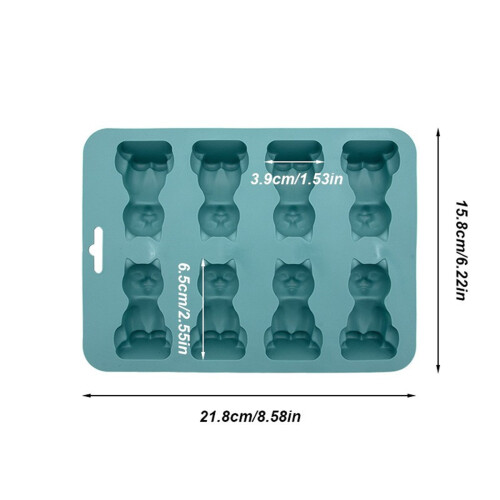 Kitty Silicone Ice Mold 8-Cavity BPA-Free Black 2