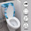 WC-Sitzbezug mit weichem, elastischem Rand, blauer Marmor, goldene Adern 5