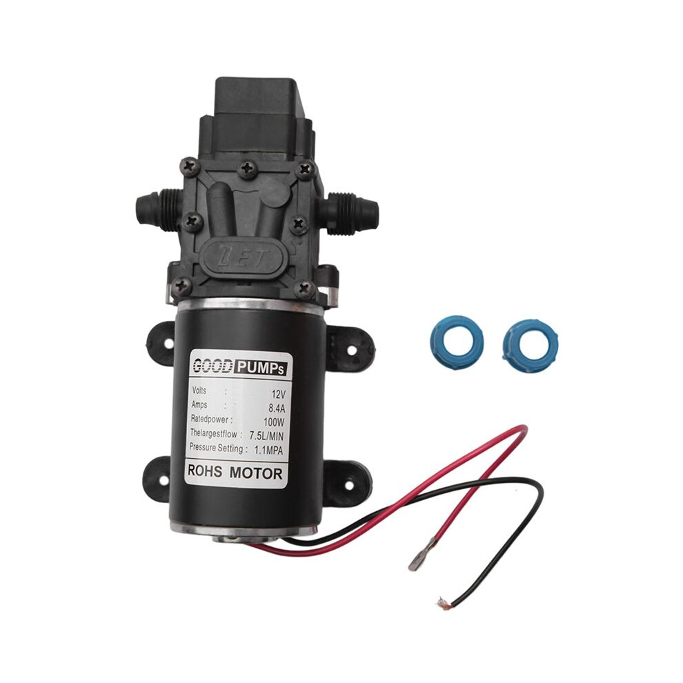 12V 100W High Pressure Self Priming Water Pump 160Psi 8Lpm Caravan Camping Boat 6032263149633