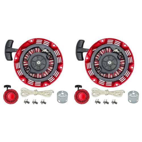 2X GX160 Pull Start Assembly GX120 GX200   Pull Rope String with Pully Cup for  Rolair Blackmax