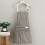 Grembiule da cucina da donna a righe in cotone e lino con tasche, 5