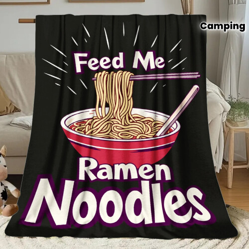 Φανελένια κουβέρτα Ramen με εκτύπωση 280 γρ./τ.μ., για όλες τις εποχές 1