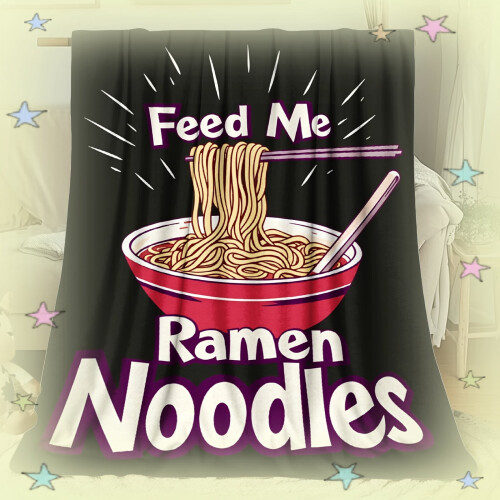 Φανελένια κουβέρτα Ramen με εκτύπωση 280 γρ./τ.μ., για όλες τις εποχές 2