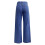 Blå højtaljede damejeans med vide ben 4
