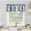 Yellow Lemon Window Valance Blue Tiles Fruit Design Vintage 4