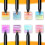 Rainbow Pencil Crayons Art Set Concentric Gradient 2
