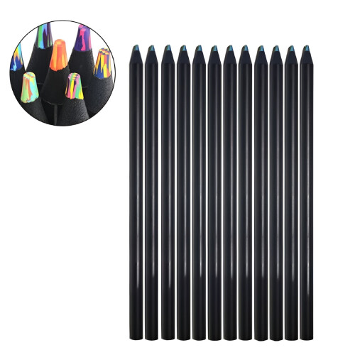 Rainbow Pencil Crayons Art Set Concentric Gradient 2