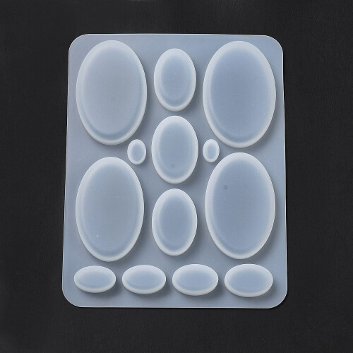 Silikon cabochonform for harpikssmykkelaging oval 2