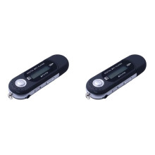 2X Portable USB MP3 Player Music Player Digital LCD Screen FM Radio Multifunction MP3 Music Player Black