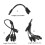 SAE Y Splitter Adapter Cable 18AWG 1-to-2/3/4 5