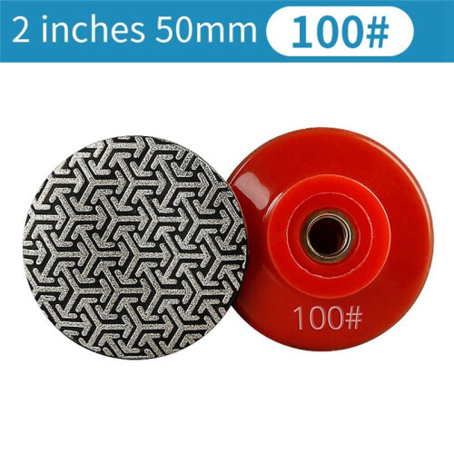 M14 Thread 2 Polegadas 50mm Almofadas de Polimento Manual de Diamante Almofadas de Lixa Galvanizadas Disco de Moagem, 100 2