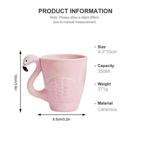 Flamingo Teapot Set Pink Porcelain 1-Piece 1