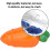 Carrot-Shaped Easter Treat Boxes Transparent Orange 10PCS 4
