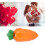 Carrot-Shaped Easter Treat Boxes Transparent Orange 10PCS 6