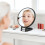 Double-Sided Travel Magnifying Mirror, 20X, Adjustable Handle/Stand, Foldable Handheld Makeup Mirror (Black) 4