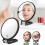 Double-Sided Travel Magnifying Mirror, 20X, Adjustable Handle/Stand, Foldable Handheld Makeup Mirror (Black) 5