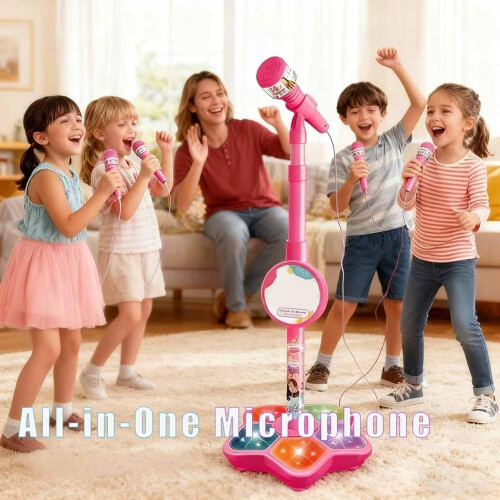 Kids Microphone with Stand Portable Karaoke Machine 1 Pack 2