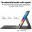 Étui clavier pour tablette Samsung Galaxy Tab compatible avec A8 10.5, 4