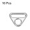 Triangle Buckle Adjuster, Triangular D Ring Adjustment with Rod Swivel Clamp for Webbing School Bag Strap Webbing B 3