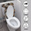 Ghost Spider Web Toilet Lid Cover Set Elastic Washable 4