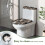 Ghost Spider Web Toilet Lid Cover Set Elastic Washable 5