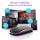 Mouse wireless Bluetooth și reîncărcabil în mod dual de 2,4 GHz 6