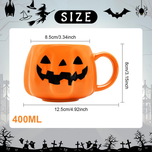Halloween-gresskarkrus Keramikk 12oz 2