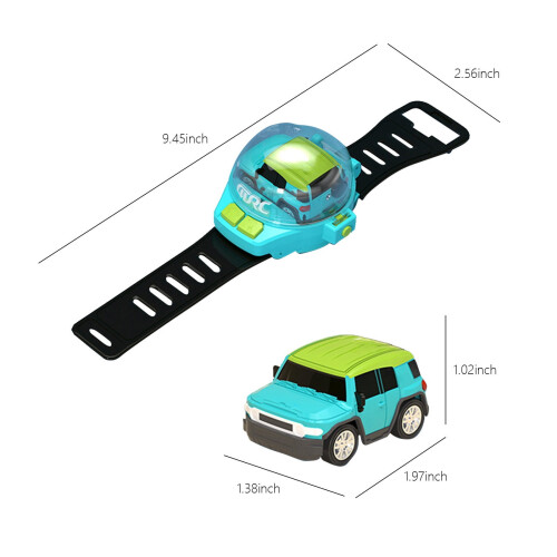 2,4 GHz:n mini RC-autokello valoilla, 1 kpl 2