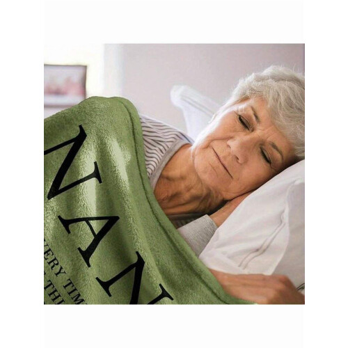 Flannel Throw Blanket Personalized Soft Grass Green 1