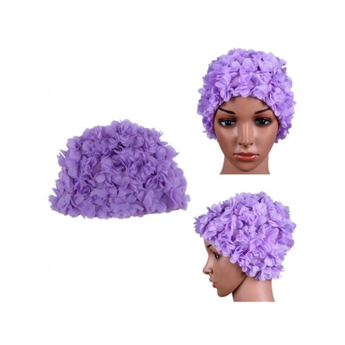Women's vintage floral swim cap 2
