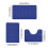 Bathroom Rug Set 3-Piece Non-Slip Thick Absorbent Mats 3