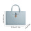 Waterproof Leather File Folder Light Blue 14.17 x 9.84 in 3