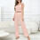 Damen-Freizeit-2-teiliges Set, Oberteil & Hose, Rosa, Größe L 5