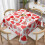 Nappe aquarelle Saint-Valentin 60x60 pouces Cœurs rouges 2