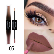 Trucco Herrnalise per donna, ombretto a doppia punta, lucidalabbra, lucidalabbra opaco, eyeliner perlato
