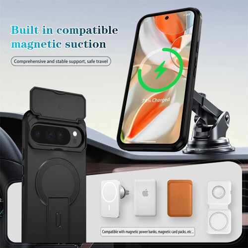 Google Pixel 10 Pro XL case black 6.8 inch rugged with 1