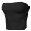 Asdoklhq Women's Solid Black Tube Top XL 5