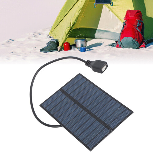 Φορητό μίνι ηλιακό πάνελ 3W5V – Αδιάβροχο, απόδοση 20%, καλώδιο USB 25cm, ιδανικό για 2