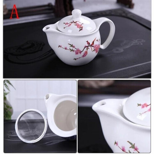 Porcelain Tea Pot with Belt Filter for Kung Fu Tea 1
