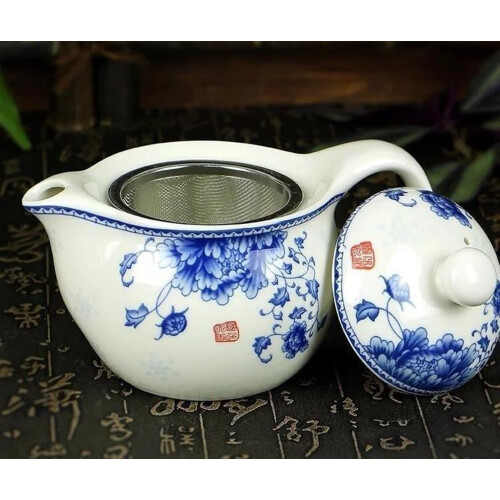 Porcelain Tea Pot with Belt Filter for Kung Fu Tea 2