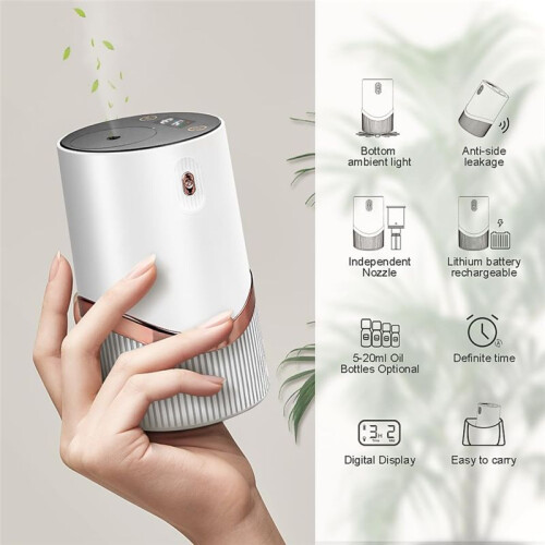 Aromatherapy Diffuser Waterless Essential Oil Diffuser Portable Aroma Diffuser with Anti Dump and Auto Off Function,B 1
