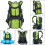 Hiking Backpack Green 50L Water-Resistant Durable Nylon 6