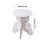 White End Table Round Small Nightstand for Indoor Outdoor 4