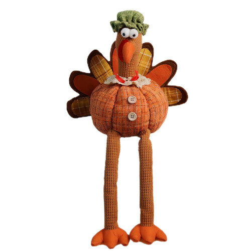Turkey Doll Ornament Stuffed Figurine 1 Pc Orange 1