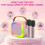Mini Karaoke Machine with 2 Wireless Mics and LED Lights 2