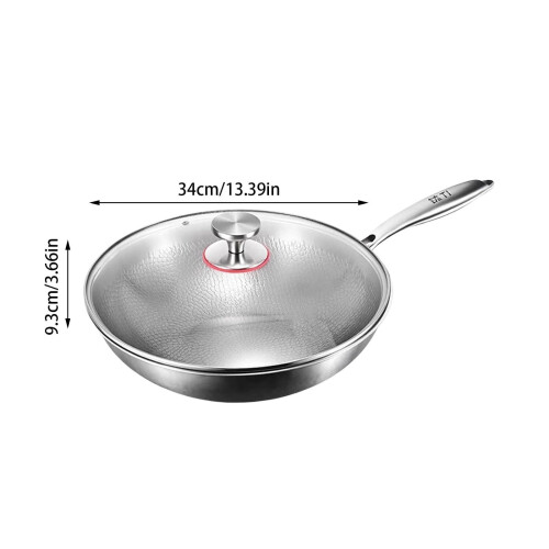 TI Titanium Wok - Pure Titanium Frying Pan with Fish Scale 2